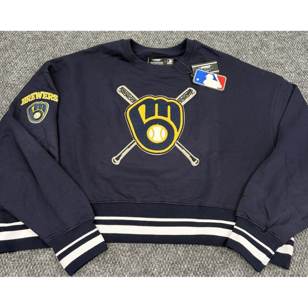Milwaukee Brewers Women's Large Oversize Pro Standard MLB Sweatshirt Embroidered